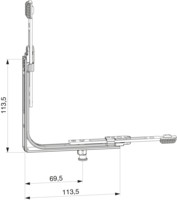 Eckumlenkungen für Bodenschwellen  18 mm Falzluft