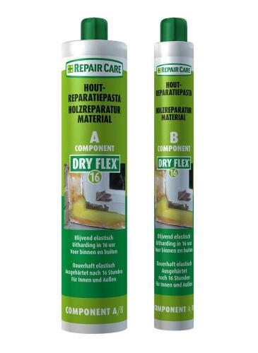Repair Care DRY FLEX® 16 für die dauerhafte und effiziente Holzergänzung oder Holzreparatur im Innen-und Außenbereich
