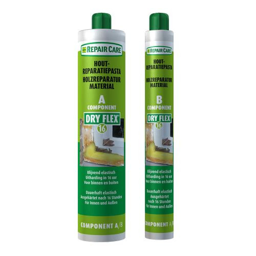 Repair Care DRY FLEX® 16 für die dauerhafte und effiziente Holzergänzung oder Holzreparatur im Innen-und Außenbereich