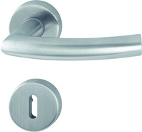 HOPPE Obj.-Rundrosetten-Drücker-Garnituren "Trondheim" - Edelstahl - KL3