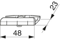 MACO Schließteil mit Positionszapfen 12x3 mm FT24 13V Schrägverschraubung
