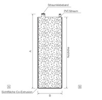 Menke Salamander-Bodeneinstand 150 mm SK Lg. 6,50 m Weiß, 149x49 mm PVC Schaumfür 76er & 92erNutzhöhe: ca. 143,0 mm
