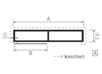 Menke Kammerprofil - 7mm - ohne Nase - mit Schaumklebeband