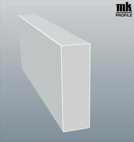 Menke Drutex-Bodeneinstand 100 mm Lg. 6,50 m Weiß, 100x40 mm PVC Schaum, mit SK für 70er & 82erNutzhöhe: ca. 93,5 mm