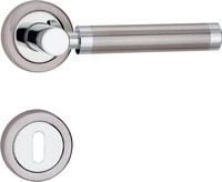 TOPFORM Z.T. Rundrosetten-Drücker-Garnituren "ORION" - Chrom-Edelstahl