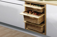 Hettich Weidenkörbe mit Holzrahmen, 520 x 500 x 210 mm