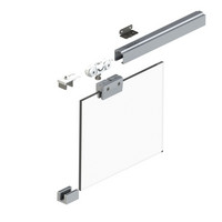 HELM 73 Schiebetürzubehör komplett für bis 50Kg 1flgl. für 8mm Glas