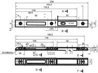 KFV-Einfrässchließblech verstellbar 4mm Stulp 20mm