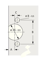 Hettich Glastür-Zierkappe TH 32