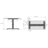 Hettich LegaDrive Systems Tischgestell-Set Basic, weiß