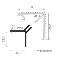 Menke Eckprofil - 6,0 m - 2-teilig - einrastbar - 16-20 mm