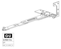 GU Uni-Jet SC-F (verdeckt) Scherenarme für DF Holz - Nutlage 13mm - links/rechts