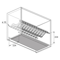 HETTICH Geschirrabtropfsystem Edelstahl verchromt