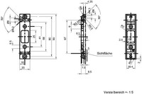 KFV-Bolzenriegelschließblech verstellbar Stulp 20mm