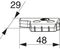 MACO Hebeteil MM FT30 13V Schrägverschraubung links/rechts Tricoat-Evo