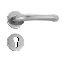 BKS Z.T. Rundrosetten-Drücker-Garnituren "Andante U-Form" - Edelstahl matt