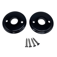 HS Rosettenpaare "284/285" - mit Schrauben - schwarz matt