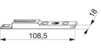 MACO Kipp-Drehschließteil i.S. MM Eurofalz 18 mm llinks/rechts