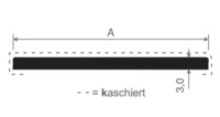 Menke Flachprofil - gerade - 3mm - ohne Schaumklebeband
