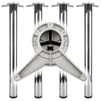 TOPFORM Tischbein-Sets - 60 x 710 mm V - Set = 4 Stck. - mit Imbusbefestigung