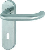 HOPPE Obj.-Kurzschild-Drücker-Garnituren "Paris" - Edelstahl - KL4