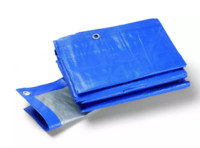 Abdeckplanen 180g aus Polyethylen - blau/grau