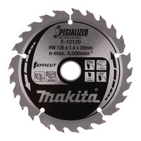 MAKITA HM-Kreissägeblatt Bohrung 20mm; EFFICUT für Akku-Säge