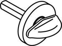 GU-Drehhebel mit Rosette für Sperrbügel