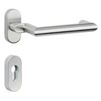 TOPFORM Obj.-Ovalrosetten-Garnituren "MERKUR" PZ/PZW (gekröpft) - Edelstahl - Feuerschutz