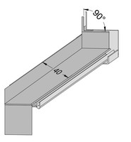 Alu Außenecke 90° f.Fensterbänke 40 R. 9016 weiß