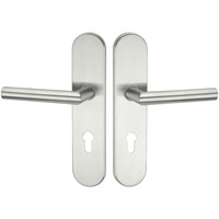 TOPFORM Objekt-Schutz-Drückergarnitur JUPITER PZ 72mm Edelstahl