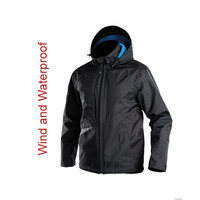 DASSY Allwetterjacken "Hyper" mit abnehmbarer Kapuze - Schwarz