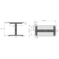 Hettich LegaDrive Systems Tischgestell-Set Basic, weiß