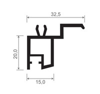 Menke Fensterbankanschlussprofil Veka 20 mm Lg. 6,50 m Weiß, VE: 65 m