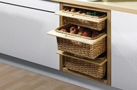 Hettich Weidenkörbe mit Holzrahmen, 520 x 500 x 210 mm