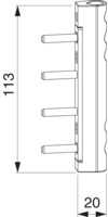 MACO Ecklagerband Multi Mammut PVC 5 mm Tragezapfen 23 mm lang