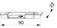 MACO Schließteil für 4 mm Falzluft 13 Versatz links/rechts