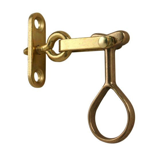 Auf dem Bild ist ein dänischer Ankettel in Messing poliert zu sehen.