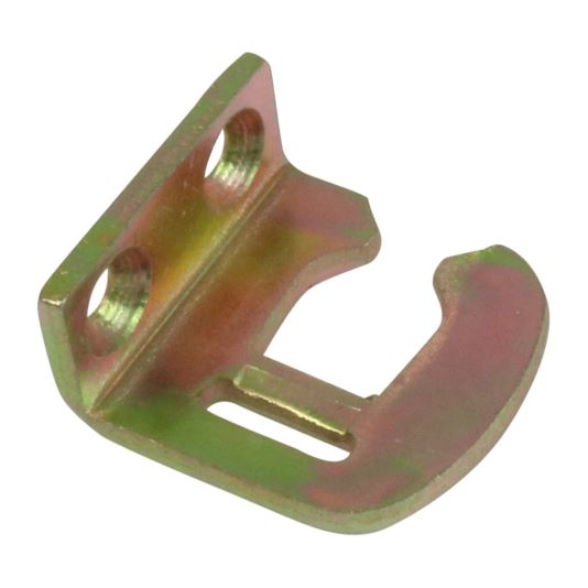 Auf dem Bild ist ein dänischer Rahmenbeschlag für dänische Fenstersicherungen in galvanisch verzinkt zu sehen.