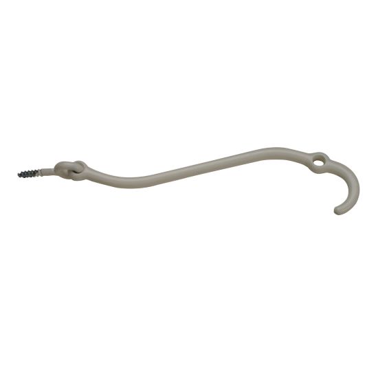 Auf dem Bild ist ein dänischer Sturmhaken in weiß lackiert zu sehen.